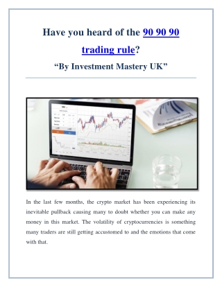 Have you heard of the 90 90 90 rule tarding_Investment Mastery UK