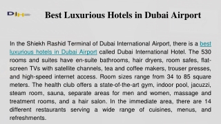 Best Luxurious Lounges in Dubai Airport