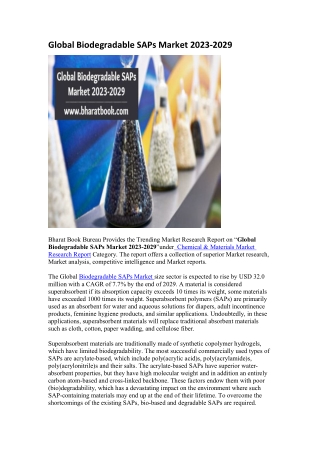 Global Biodegradable SAPs Market 2023-2029