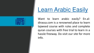 Learn Arabic Easily  En.al-dirassa.com