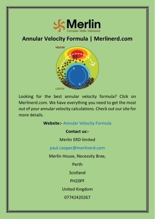 Annular Velocity Formula  Merlinerd