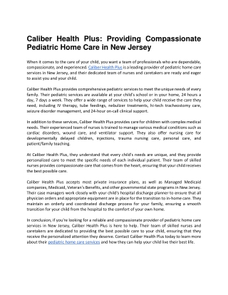 Caliber Health Plus-Providing Compassionate Pediatric Home Care in New Jersey (1) (1)