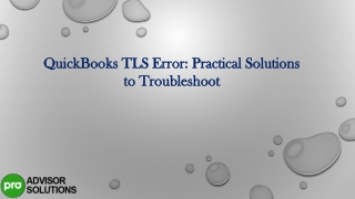 QuickBooks TLS Error Practical Solutions to Troubleshoot