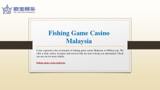 Fishing Game Casino Malaysia | Ob9my.com