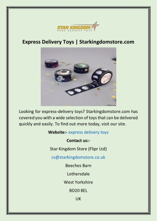 Express Delivery Toys  Starkingdomstore