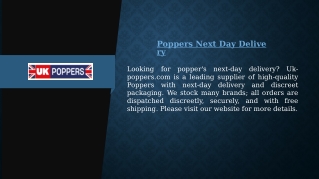 Poppers Next Day Delivery  Uk-poppers.com