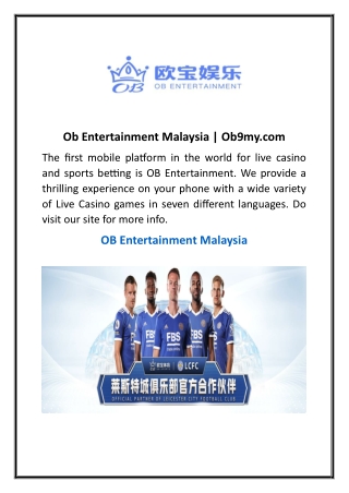 Ob Entertainment Malaysia  Ob9my.com