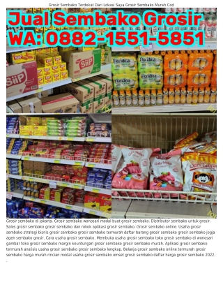 Ö88ᒿ•I55I•585I (WA) Grosir Sembako Adalah Grosir Sembako Termurah Di Jogja