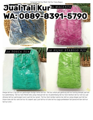 O88ᑫ_8Зᑫl_57ᑫO (WA) Macam Macam Warna Tali Kur Ukuran Tali Kur Untuk Membuat Tas