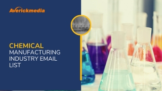 Chemical Manufacturing Industry email list