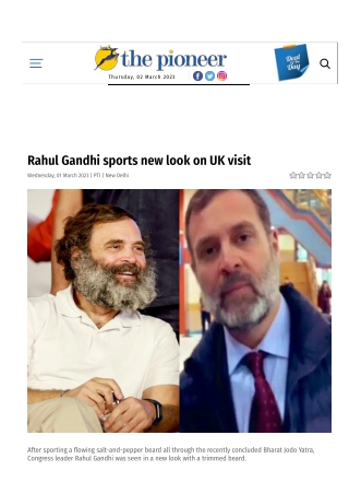 Rahul Gandhi sports new look on UK visit