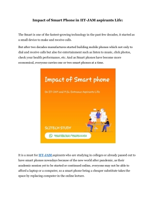 Impact of Smart Phone in IIT-JAM aspirants Life.docx