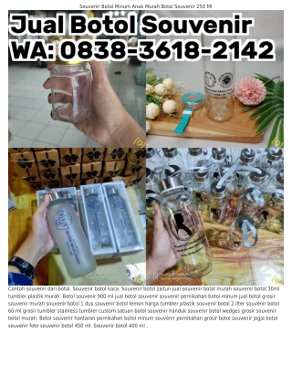 Ö8౩8-౩618-21Ꮞ2 (WA) Tumbler Stainless Polos Souvenir Botol 220 Ml