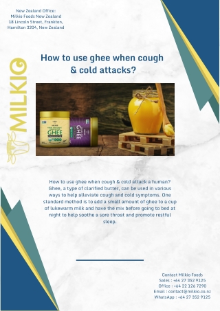 ghee when cough