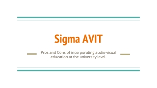 Pros and Cons of incorporating audio-visual education at the university level