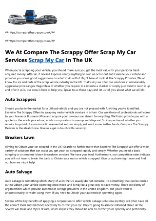 Scrap My Car