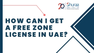 How Can I Get a Free Zone License in UAE?