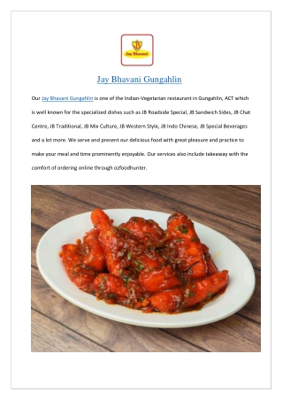 Up to 10% offer Jay Bhavani Gungahlin Restaurant - Order now!!