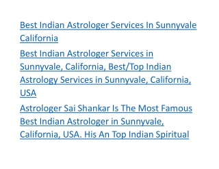 Best Indian Astrologer Services In Sunnyvale California