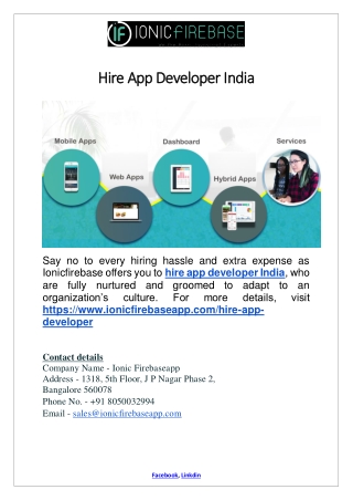 Hire App Developer India