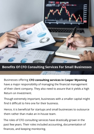 Benefits Of CFO Consulting Services For Small Businesses