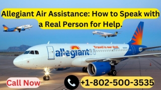 How to Reach a Live Person at Allegiant Air