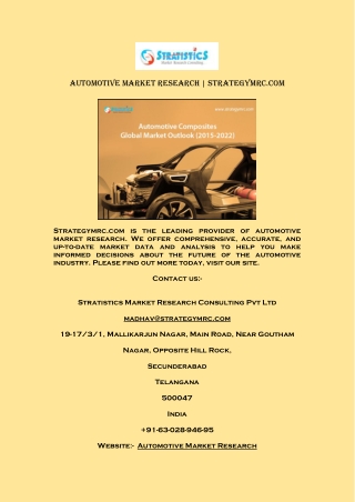 Automotive Market Research | Strategymrc.com