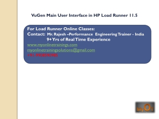 HP load runner 11.5 Vugen main user interface