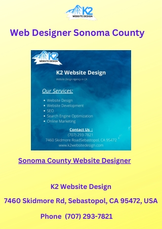 Best Web Designer Sonoma County