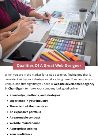 Qualities Of A Great Web Designer