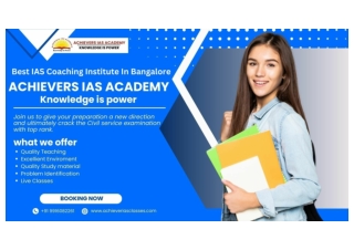 Best IAS Coaching Institute In Bangalore