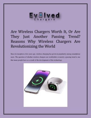 Wireless Chargers Are Revolutionizing the World