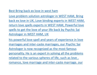 Best Bring back ex love in west ham
