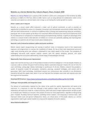 Robotics as a Service Market