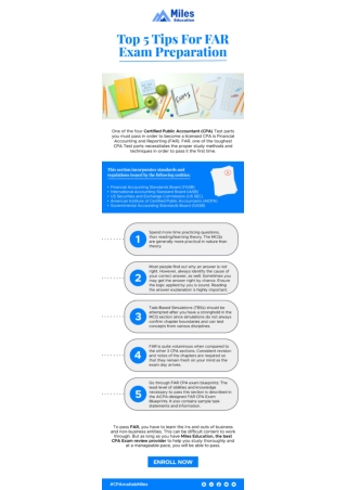 Top 5 Tips For FAR Exam Preparation