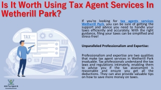 Tax agents services Wetherill Park