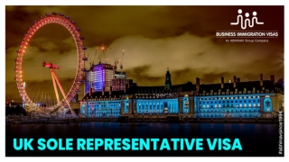 UK sole representative visa