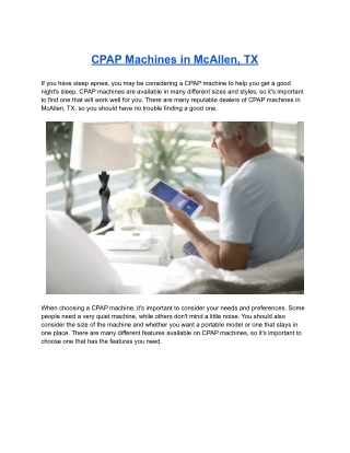 CPAP Machines in McAllen, TX