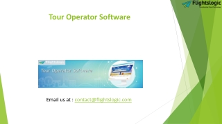 Tour Operator Software f ppt