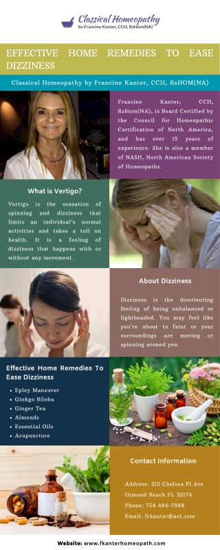 Effective Home Remedies To Ease Dizziness