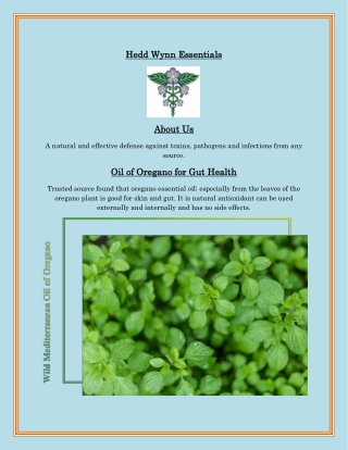 Oregano Oil for Gut Health