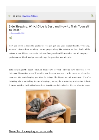Your Ideal Sleep Position: Train Your Body to Use It