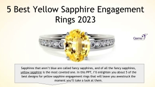 5 Most Beautiful Yellow Sapphire Engagement Ring Designs