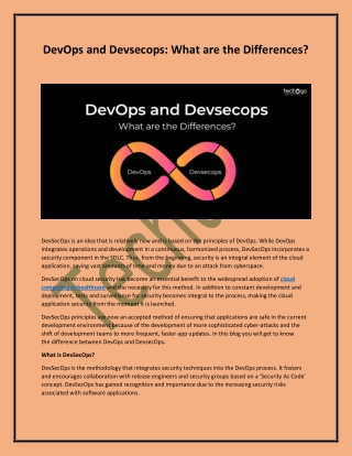 DevOps and Devsecops