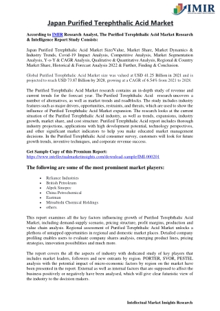Japan Purified Terephthalic Acid Market