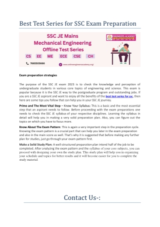 Best Gate Online test Series Exam preparation