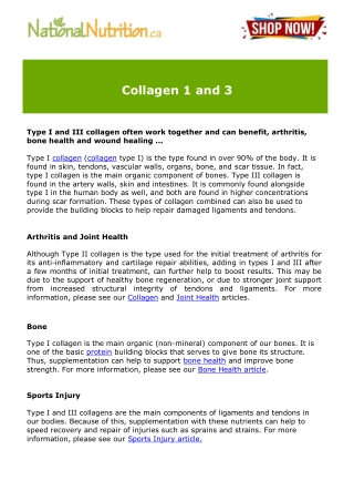 Collagen 1 and 3