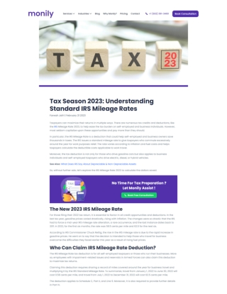Tax Season 2023 Understanding Standard IRS Mileage Rates