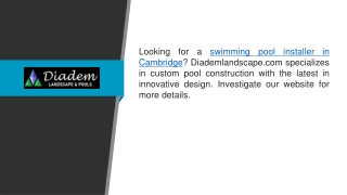 Swimming Pool Installer in Cambridge