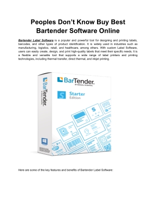 Peoples Don’t Know Buy Best Bartender Software Online